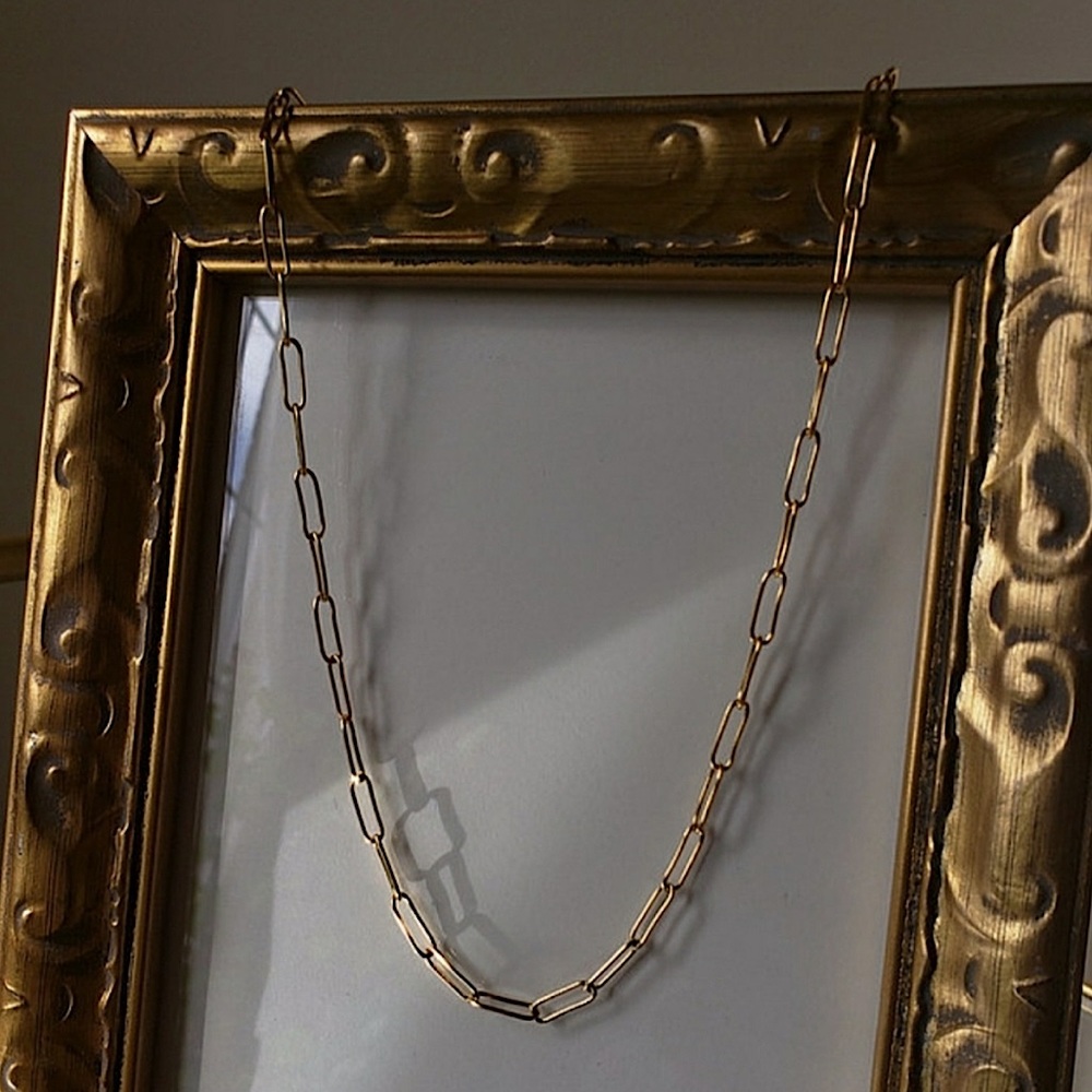 18k gp Riley Bold Cable Chain Necklace in Gold